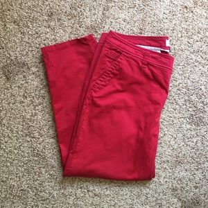 Red Liz Claiborne crop pants